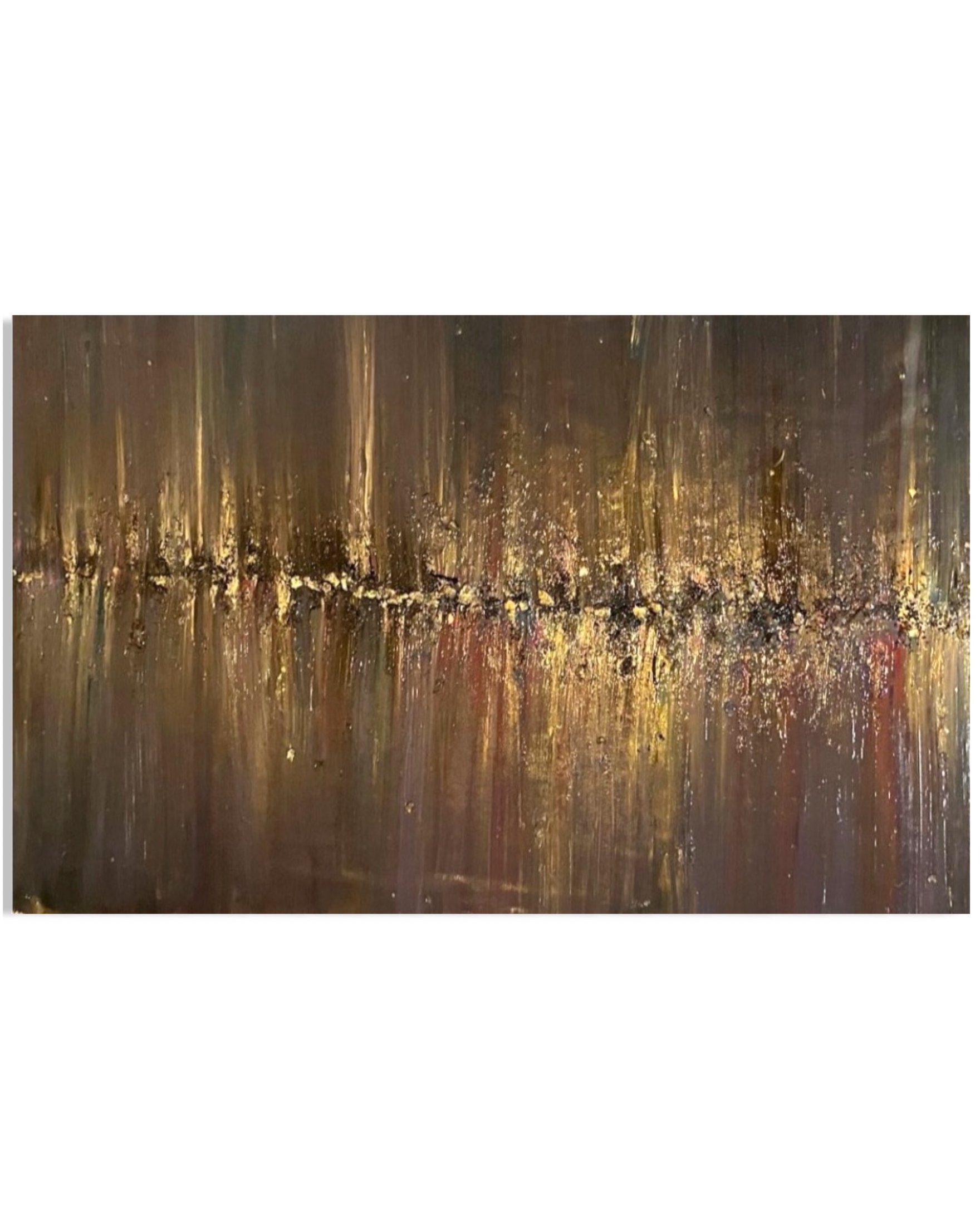 Gaia’s Gold — mixed media on canvas by Polen Cerci