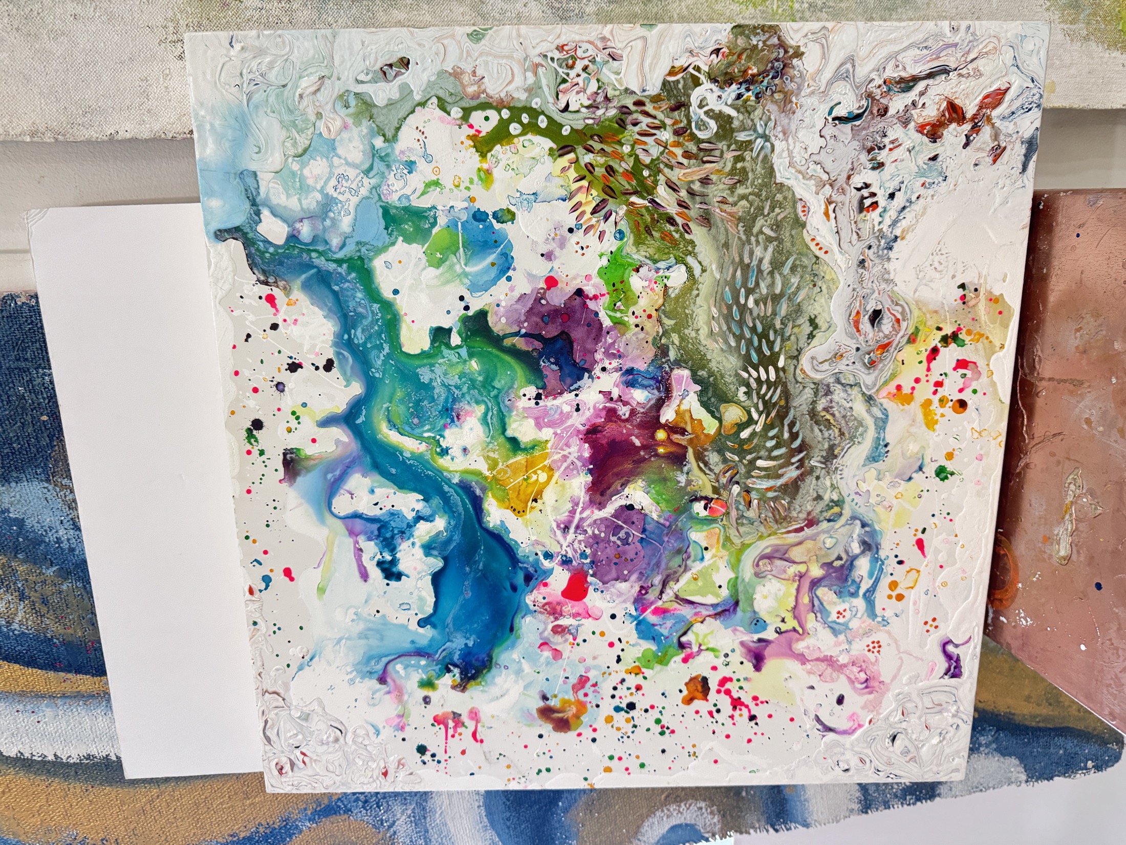 Poppy — mixed media on canvas by Polen Cerci