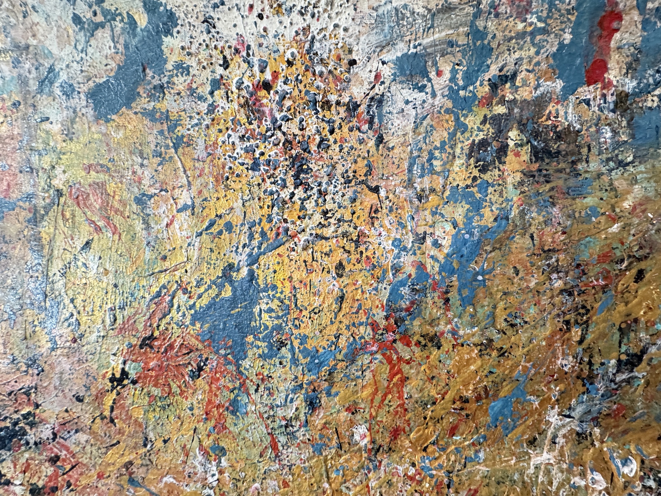 Shine On You Crazy Diamond — mixed media on canvas by Polen Cerci