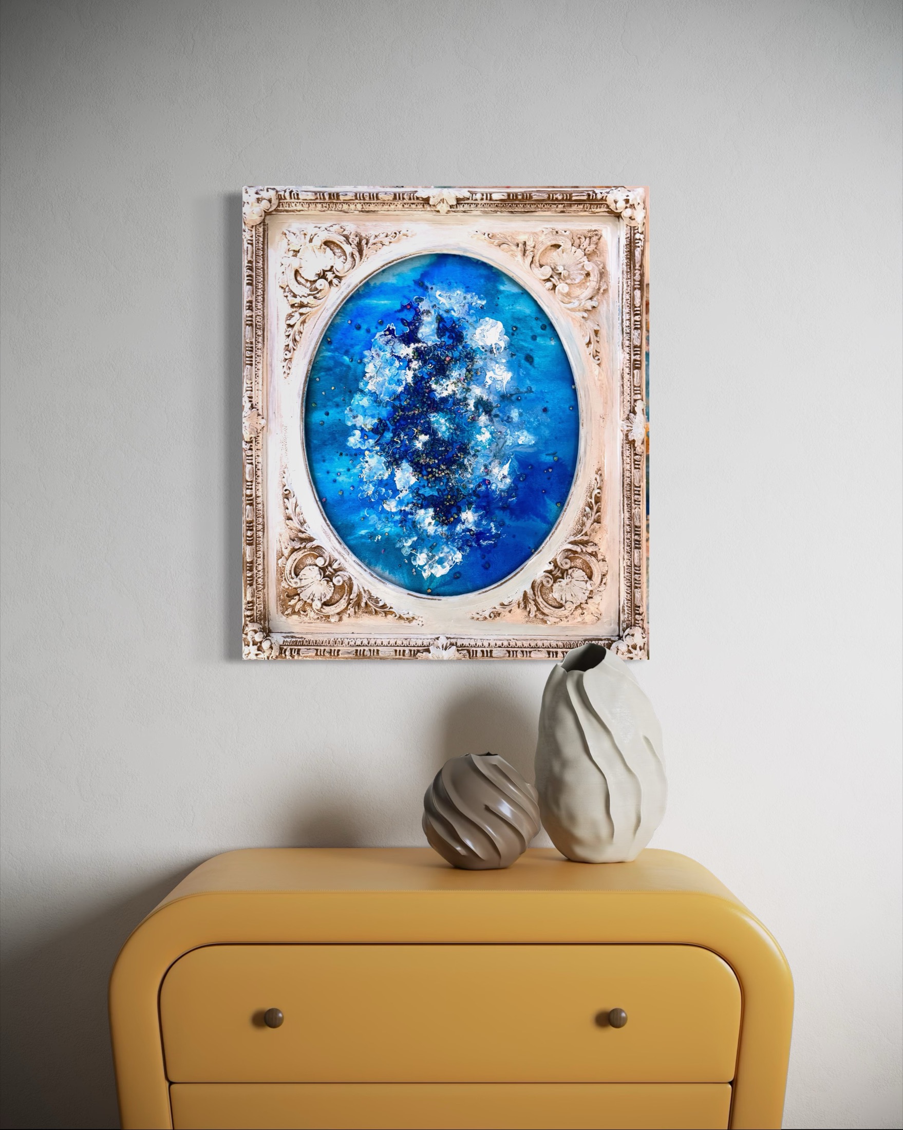 Petite 12 — mixed media — burlap, canvas, and board by Polen Cerci