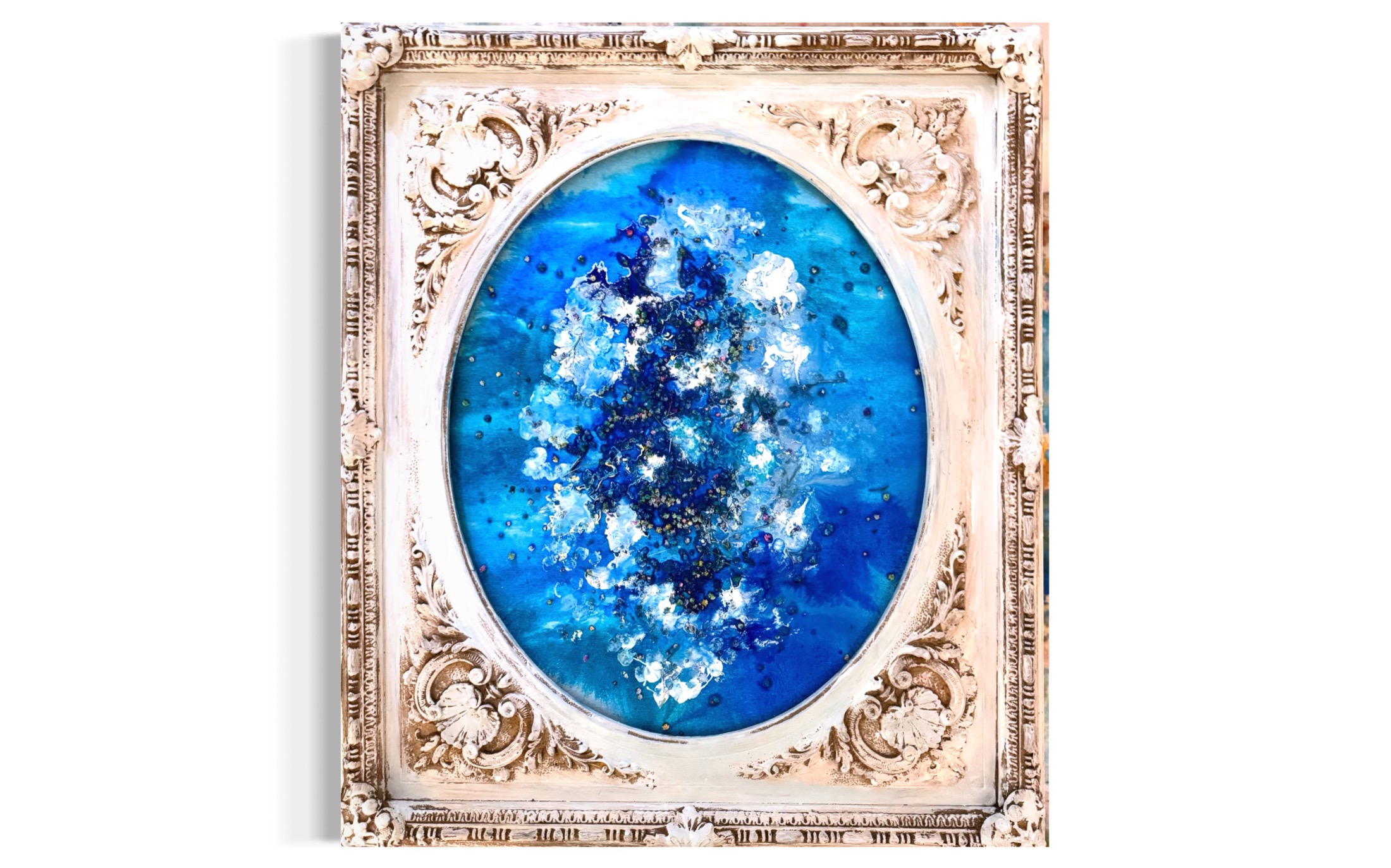 Petite 17 — mixed media — burlap, canvas, and board by Polen Cerci